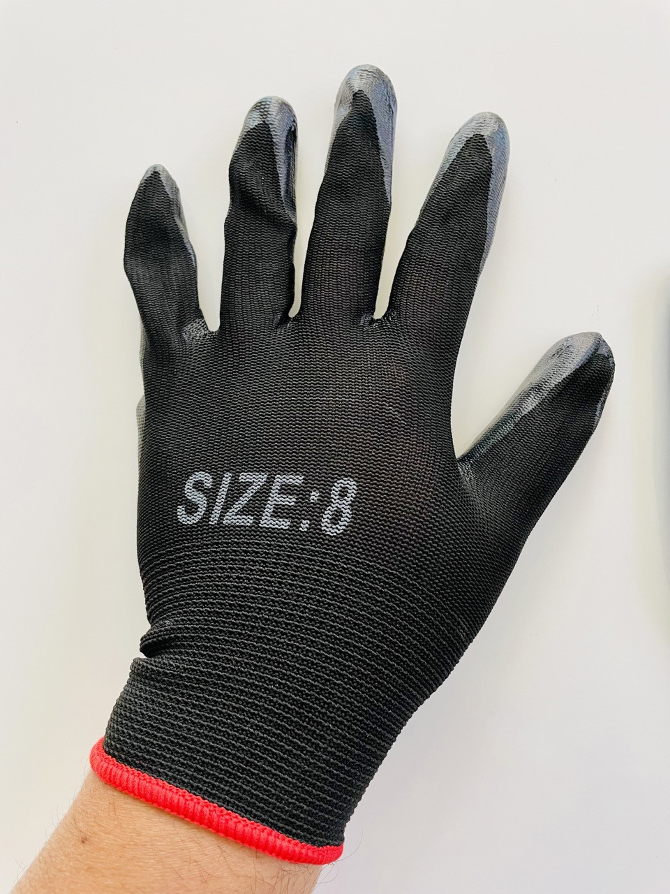 Guantes Nitrilo Poliester Negro